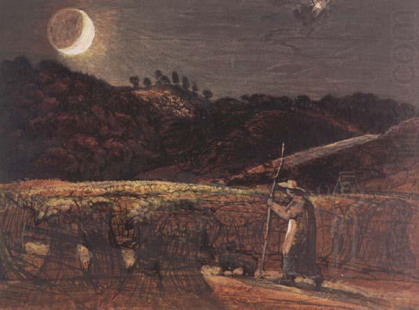 Samuel Palmer Cornfield by Moonlight china oil painting image